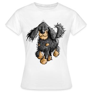 Flinker Gordon Setter - Hund - Frauen T-Shirt - Weiß - Vorne - AI Model Female 172 dark (172cm)