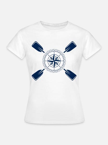 Paddel & Kompass - Frauen T-Shirt - Weiß