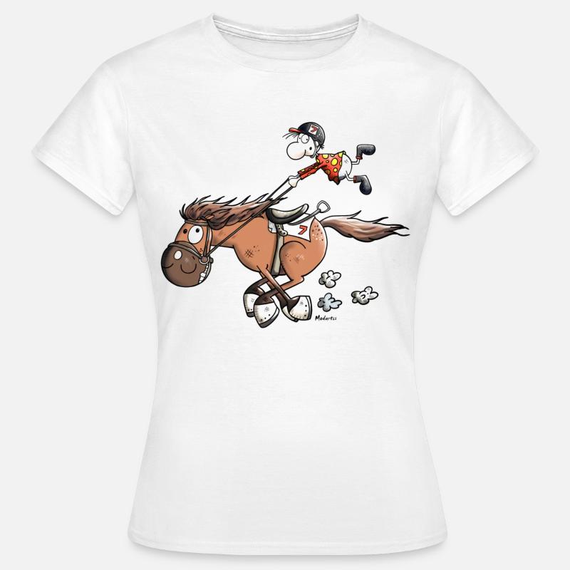 Cheval De Course Rapide - T-shirt Femme - blanc