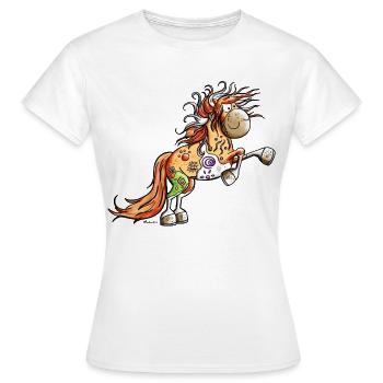 Cheval Sauvage - T-shirt Femme - blanc - Devant - AI Model Female 172 dark (172cm)