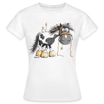 Sweet Pinto Horse - Women's T-Shirt - white - Front - AI Model Female 172 dark (172cm)