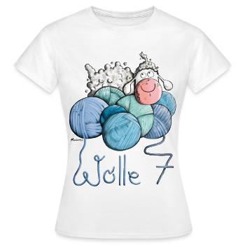 Schaf auf Wolle 7 - Frauen T-Shirt - Weiß - Vorne - AI Model Female 172 dark (172cm)