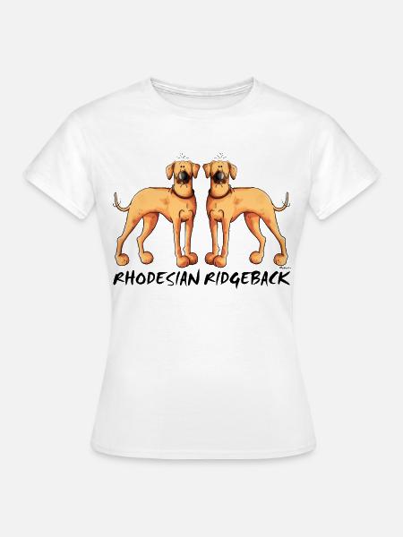 Rhodesian Ridgeback Duo - Frauen T-Shirt - Weiß