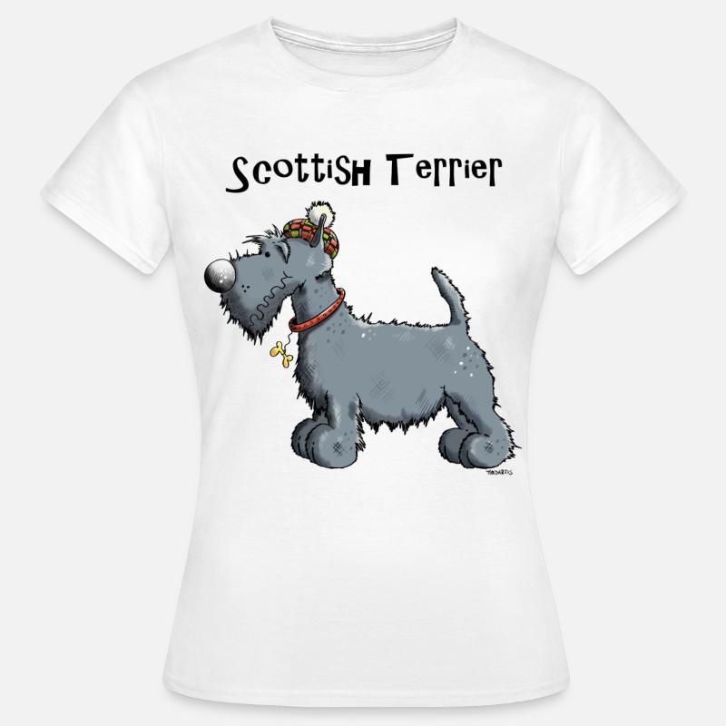 Happy Scottish Terrier - Women's T-Shirt - white