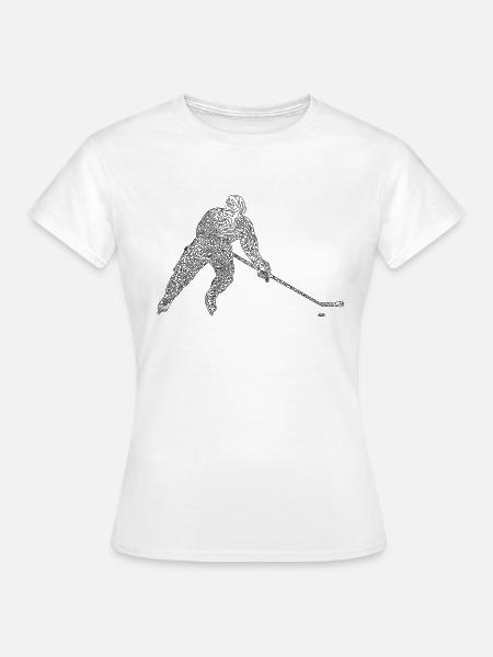 Hockey - Frauen T-Shirt - Weiß