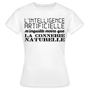 Intelligence artificielle - T-shirt Femme - blanc - Devant - AI Model Female 172 dark (172cm)
