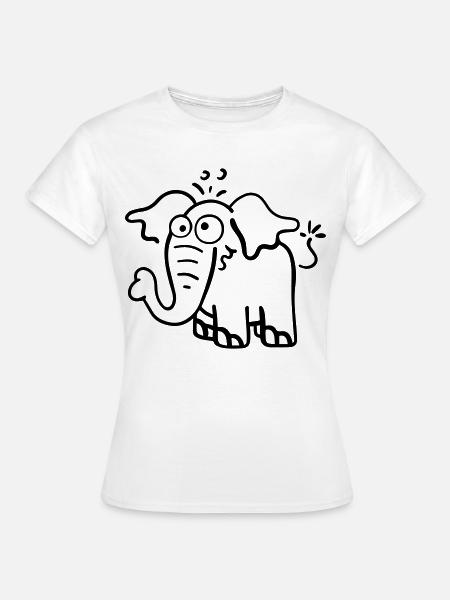 Funny elephant - Women's T-Shirt - white