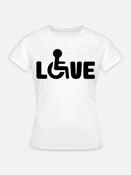 Liebe zum Rollstuhl # - Frauen T-Shirt - Weiß
