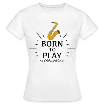 Saxophone - T-shirt Femme - blanc - Devant - AI Model Female 172 dark (172cm)