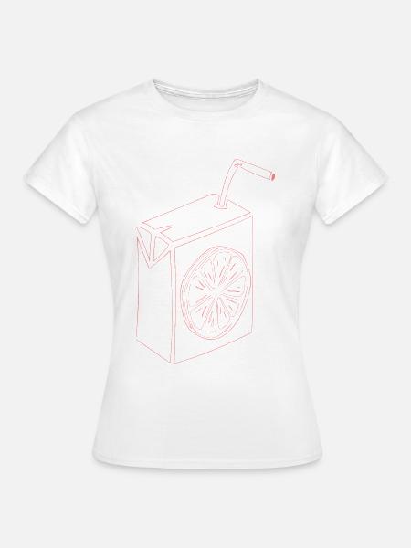 Zitrus Saftbox Illustration - Frauen T-Shirt - Weiß