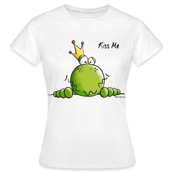Kiss Me Grenouille - T-shirt Femme - blanc - Devant - AI Model Female 172 dark (172cm)