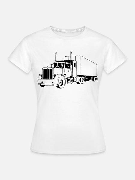 SCHWARZER LKW - Frauen T-Shirt - Weiß