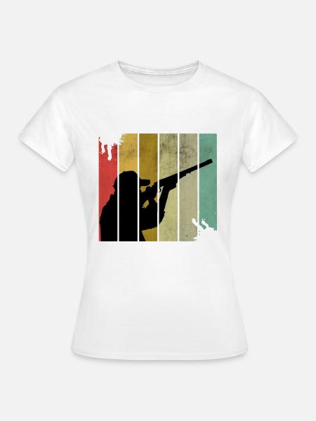 Jagen Jäger Retro - Frauen T-Shirt - Weiß