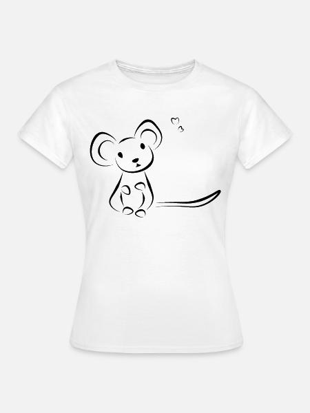Maus Haustier - Doeslief - Frauen T-Shirt - Weiß
