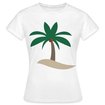 Palme - Frauen T-Shirt - Weiß - Vorne - AI Model Female 172 dark (172cm)