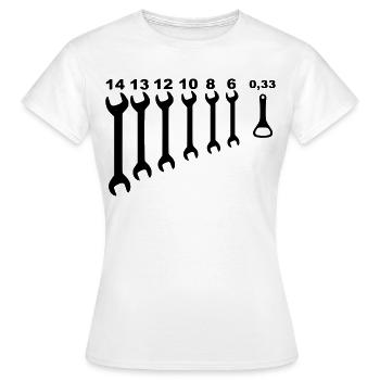 Clés, mécanicien, petits boulots, bricoleur * - T-shirt Femme - blanc - Devant - AI Model Female 172 dark (172cm)