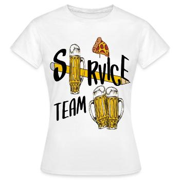 Service Team Bier - Frauen T-Shirt - Weiß - Vorne - AI Model Female 172 dark (172cm)