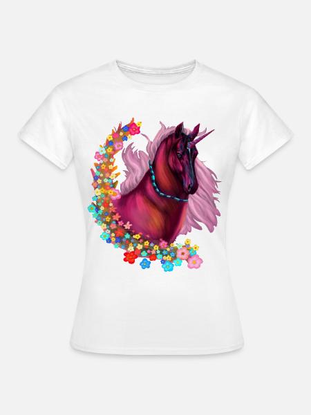Rosa Einhorn - Frauen T-Shirt - Weiß