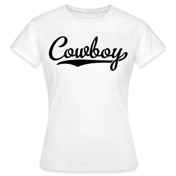cowboy - Women's T-Shirt - white - Front - AI Model Female 172 dark (172cm)
