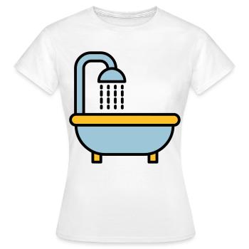 Baignoire - T-shirt Femme - blanc - Devant - AI Model Female 172 dark (172cm)