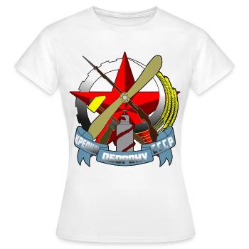 Russia - Women's T-Shirt - white - Front - AI Model Female 172 dark (172cm)