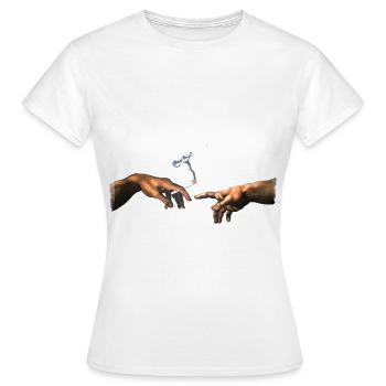MichelAngelo created Adam Joint Cannabis - Women's T-Shirt - white - Front - AI Model Female 172 dark (172cm)