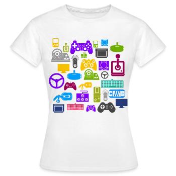 Gaming Gaming Gaming Gaming Gaming Gaming Gaming - T-shirt Femme - blanc - Devant - AI Model Female 172 dark (172cm)