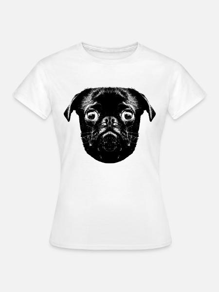 Otto's Mops hopst - Frauen T-Shirt - Weiß