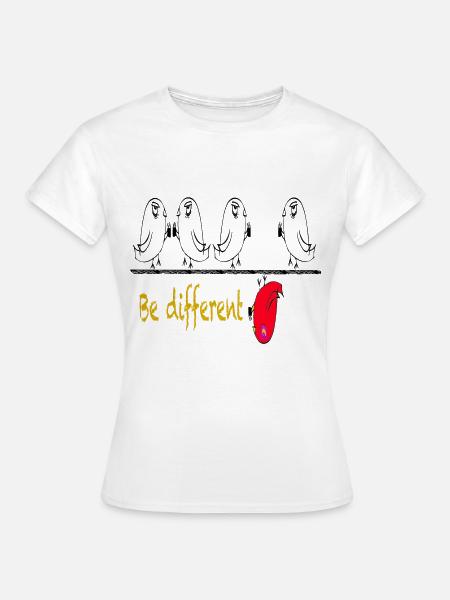 Be different / Vögel / Sprüche / Trend - Frauen T-Shirt - Weiß