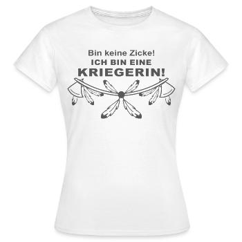 Ich bin eine Kriegerin - Frauen T-Shirt - Weiß - Vorne - AI Model Female 172 dark (172cm)