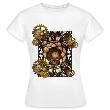 Stunning steampunk design - Women's T-Shirt - white - Front - AI Model Female 172 dark (172cm)