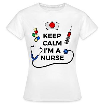 Infirmière infirmier infirmier - T-shirt Femme - blanc - Devant - AI Model Female 172 dark (172cm)