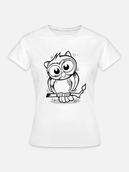 Eule - Frauen T-Shirt - Weiß