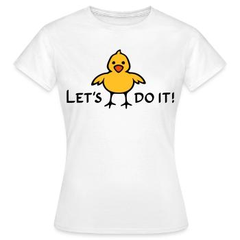 Let's do it! - Frauen T-Shirt - Weiß - Vorne - AI Model Female 172 dark (172cm)
