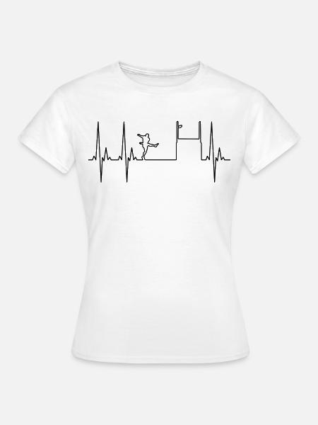 Rugby-Elektrokardiogramm - Frauen T-Shirt - Weiß