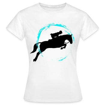 horse riding - Women's T-Shirt - white - Front - AI Model Female 172 dark (172cm)