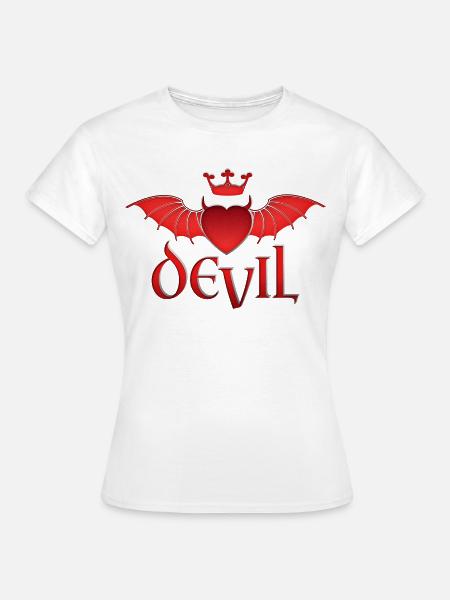 Engel & Teufel - Frauen T-Shirt - Weiß
