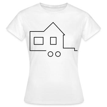 Tiny house - Women's T-Shirt - white - Front - AI Model Female 172 dark (172cm)
