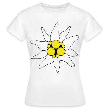 Edelweiss - T-shirt Femme - blanc - Devant - AI Model Female 172 dark (172cm)