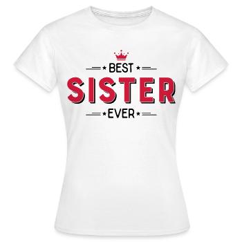Sister - Women's T-Shirt - white - Front - AI Model Female 172 dark (172cm)