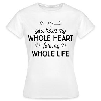 Déclaration d'amour romantique - T-shirt Femme - blanc - Devant - AI Model Female 172 dark (172cm)