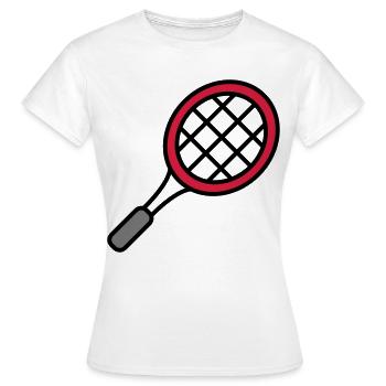 Raquette de tennis - T-shirt Femme - blanc - Devant - AI Model Female 172 dark (172cm)