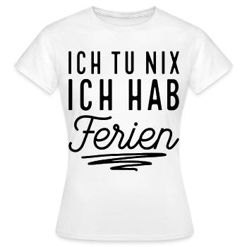 Endlich Ferien - Frauen T-Shirt - Weiß - Vorne - AI Model Female 172 dark (172cm)