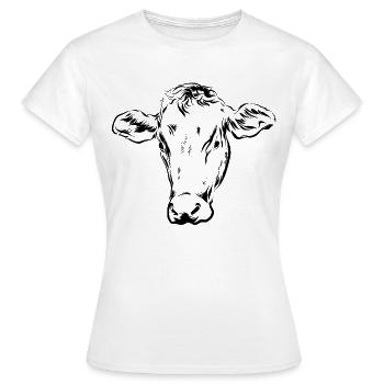 Vache Vaches - T-shirt Femme - blanc - Devant - AI Model Female 172 dark (172cm)