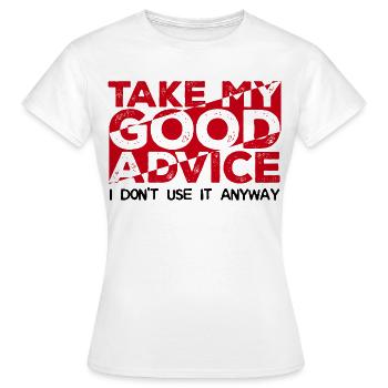 Cool blague Drôle de phrases - T-shirt Femme - blanc - Devant - AI Model Female 172 dark (172cm)