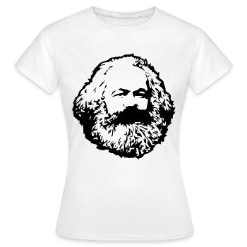 Karl Marx Visage Communisme Marxisme philosophe - T-shirt Femme - blanc - Devant - AI Model Female 172 dark (172cm)