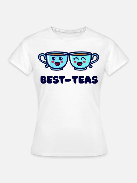 Beste Freunde Tee Tasse Saying - Frauen T-Shirt - Weiß
