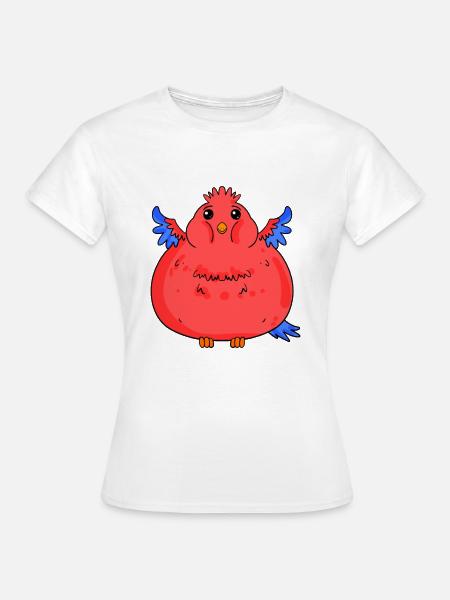 Fett Papagei Körperfett - Frauen T-Shirt - Weiß