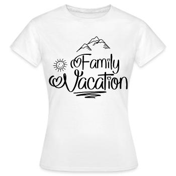 Vacances en famille - T-shirt Femme - blanc - Devant - AI Model Female 172 dark (172cm)