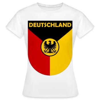 Der deutsche Bundesadler - Frauen T-Shirt - Weiß - Vorne - AI Model Female 172 dark (172cm)